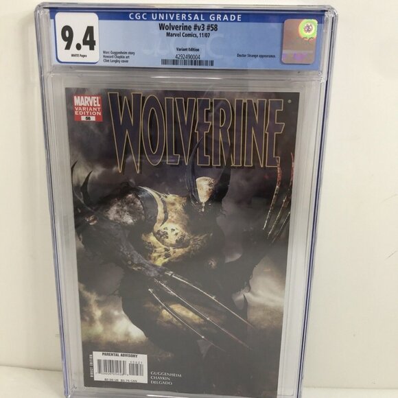 Marvel Comics Wolverine vol. 2 #58 Zombie Variant CGC Graded 9.4 - Picture 1 of 8